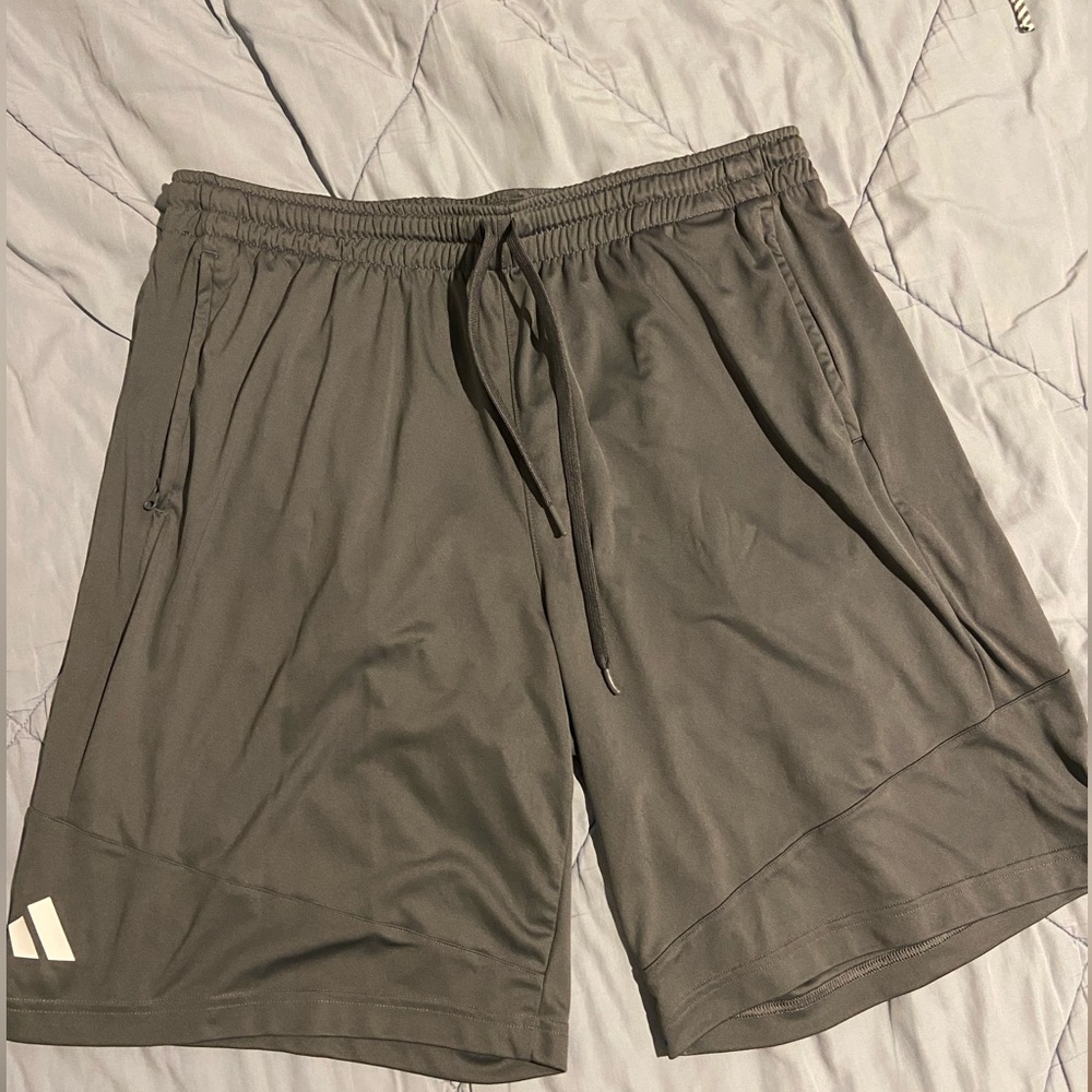 Grey Adidas Shorts XL with zip up pockets